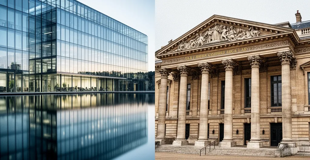 Comparaison visuelle entre services LegalTech et cabinet d'avocat pour créer une SAS