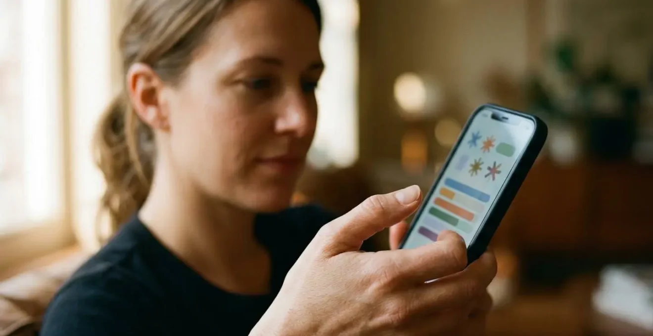 Main tenant un smartphone montrant des étoiles d'évaluation