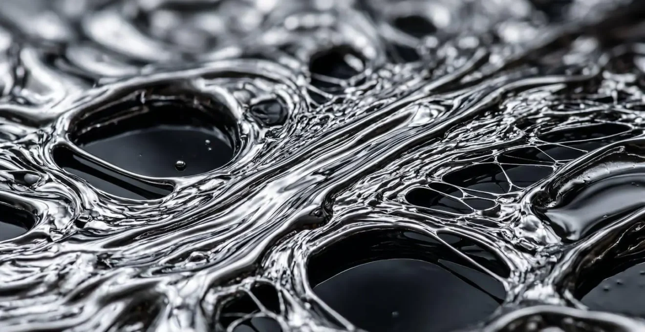 Représentation macro d'une texture métallique avec jeu d'ombres et de lumières symbolisant le flux de trésorerie
