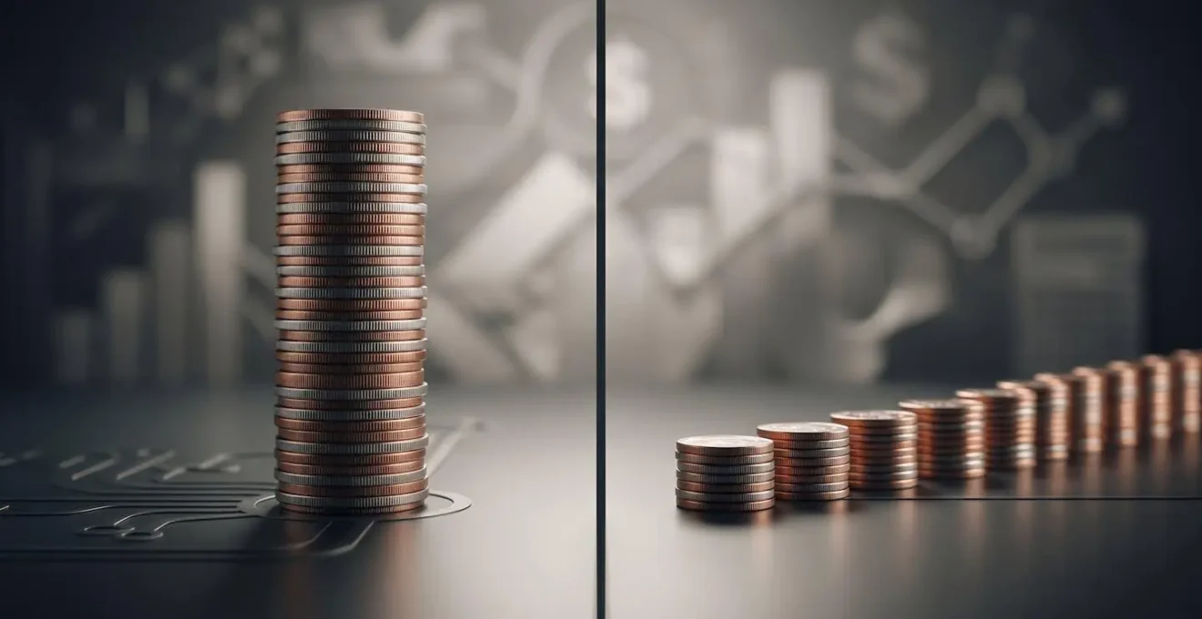 Graphique comparatif illustrant l'impact du paiement annuel sur le besoin en fonds de roulement