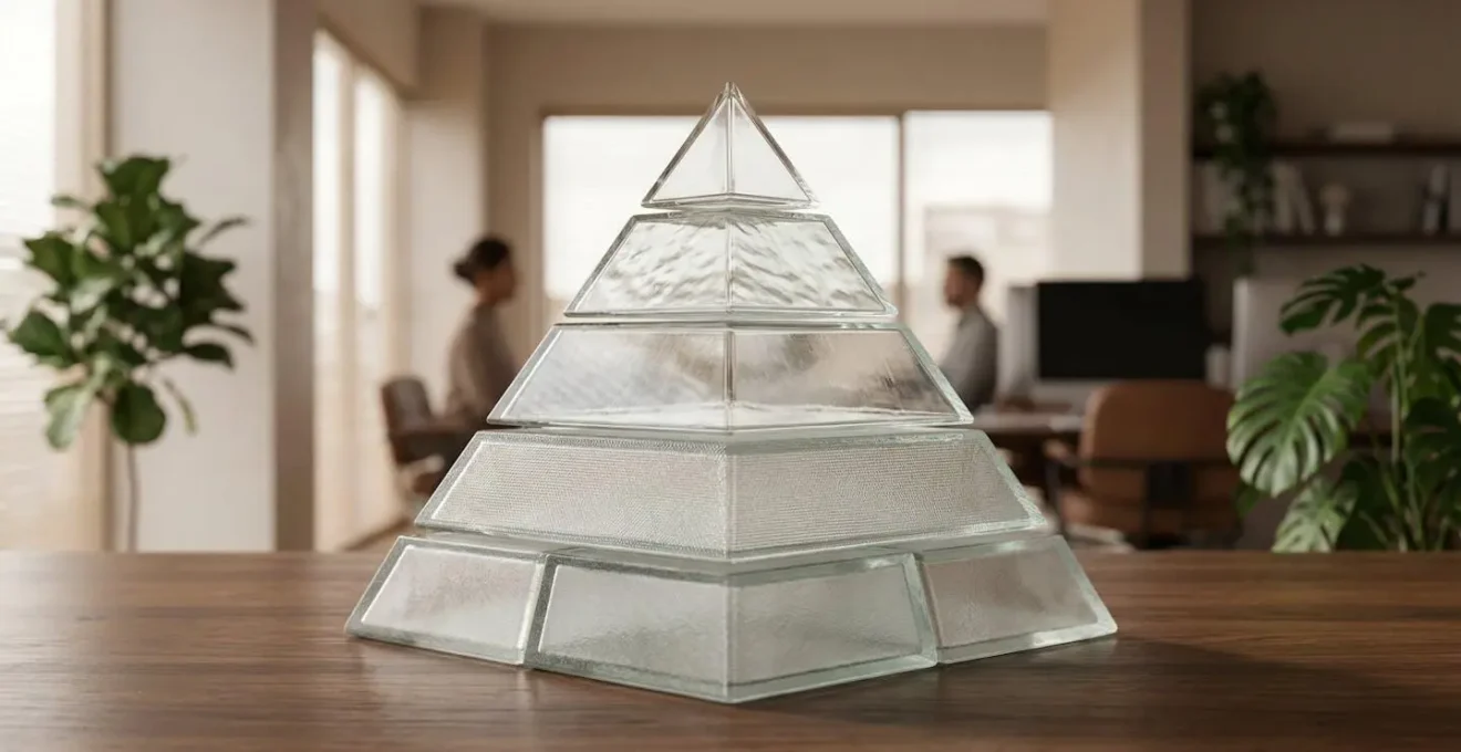 Représentation visuelle de la pyramide de protection sociale du dirigeant TNS