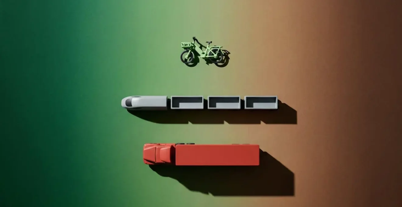 Visualisation comparative de l'empreinte carbone entre différents modes de transport de marchandises